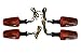 Moto Clignotants - Set de 4 pour Quad, Atv, Trike - 21W Ampoule - Noir avec Verre Ambre