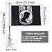 Motorcycle Flagpole Mount and Pow-mia Premium Double Sided Flag Foldable 90° Flag Pole Holder Bracket Fit for 1/2'' Round Tubular Luggage Rack Harley Touring Spring Honda Goldwing etc.