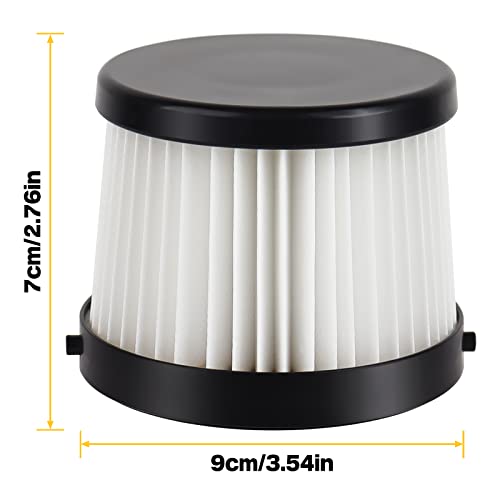 Image of DCV501HB Filter For DEWALT 20V Vacuum Cordless Handheld Vacuum DCV501HB with 1 Cleaning Brush - Compared to Part # DCV5011H - Washable and Reusable (2 Pack)
