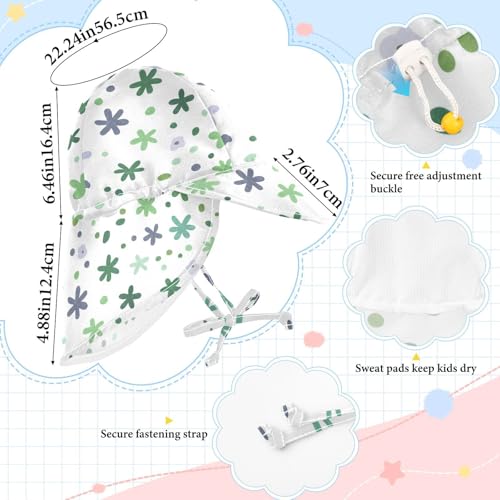 Boho Simple Style Galaxy Leaves Flowers Infant Sun Hats Baby Boys Beach Caps Girl UPF 50+ Large Brim Beach Essentials4