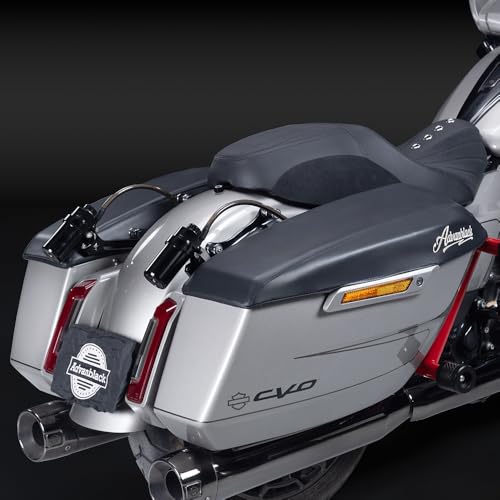 Cubierta impermeable para tapa de alforjas Advanblack, compatible con Harley 23.5 y posteriores, color negro, instalación fácil, no apta para tapas de 8 pulgadas miniatura 7