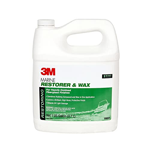 3M 7100142897 Marine Fiberglass Restorer and Wax 09007-1 Gallon