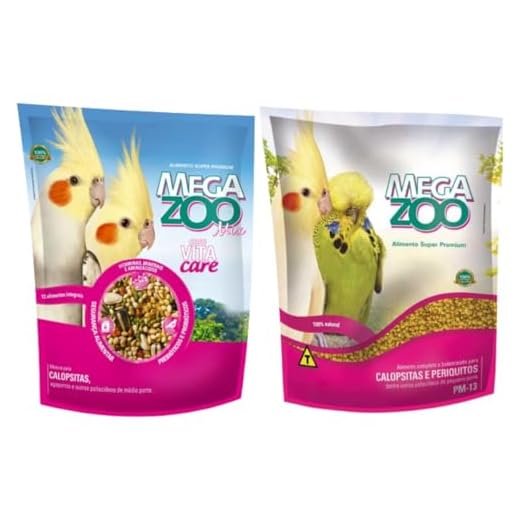 Mix de Sementes + Extrusada Pm13 Megazoo Para Calopsita e Agapornis