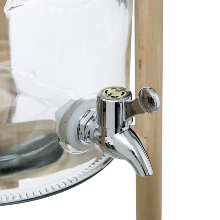 Distributeur De Boisson Secret De Gourmet - Verre Transparent 8L Avec Robinet, Style Yorkshire