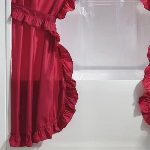 Generic Stoneberry Home Ruffled Shower Curtain Set thumb #2