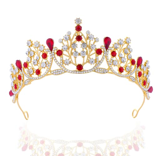 Snowtain Coroa de cristal tiara, 1 peça casamento tiara, coroa de tiara para mulher, tiara de noiva coroa para casamentos, graduações, desfiles, festas de princesas, festas de aniversário, Liga,