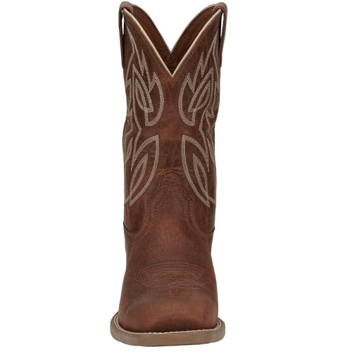 Image of Justin Canter 11 inch Western Boots for Men, Full Grain Leather, Woven Lining, Square Toe, Slip-Resistant Rubber Outsole