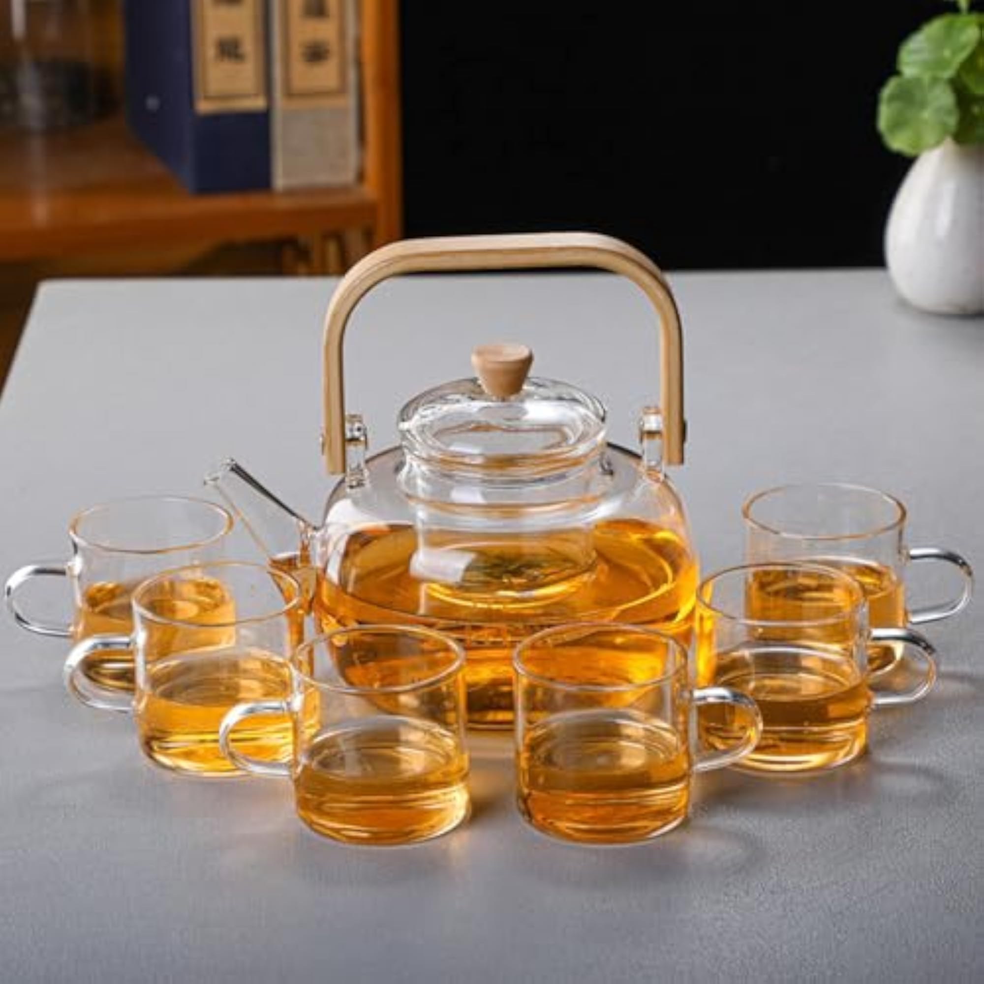 Heat Resistant Glass Teapot for Outdoor BBQ
