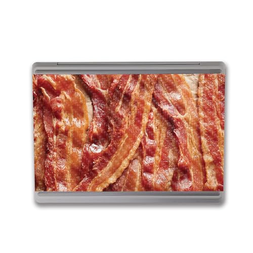 Image of MightySkins Carbon Fiber Skin Compatible with Microsoft Surface Laptop Go 3 (2023) Full Wrap Kit - Crispy Bacon | Protective, Durable Textured Carbon Fiber Finish | Made in The USA