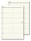  Ricambio agenda organizer rubrica 15x21cm A5 6fori 30pz 30fogli avorio
