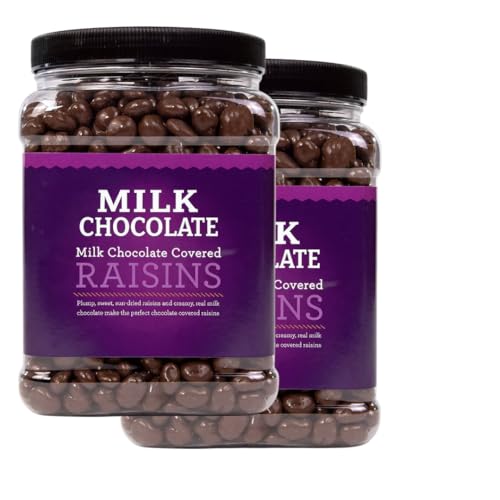 Milk Chocolate Covered Raisins, Dried, 50 oz, Natural, Made in