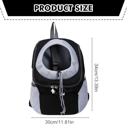 WIYETY Hundetragerucksack Verstellbarer Haustier Rucksack: Faltbar Hundetrage-Rucksack Welpentasche, Atmungsaktiv, Hunderucksack Haustier Rucksack Kleine Hunde für Outdoor Aktivitäten, Schwarz