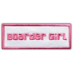 Bordadora De Parches Parche bordado con emblema y emblema de Boarder Girl, parte trasera magnética, color rosa