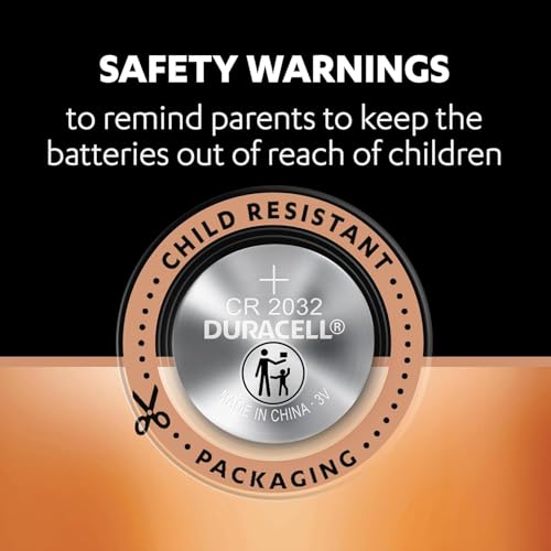 Image of Duracell CR2032 Lithium Coin Battery, Pack of 10, Specialty Devices, Child Resistant Packaging, Electronic car Keys, Scale