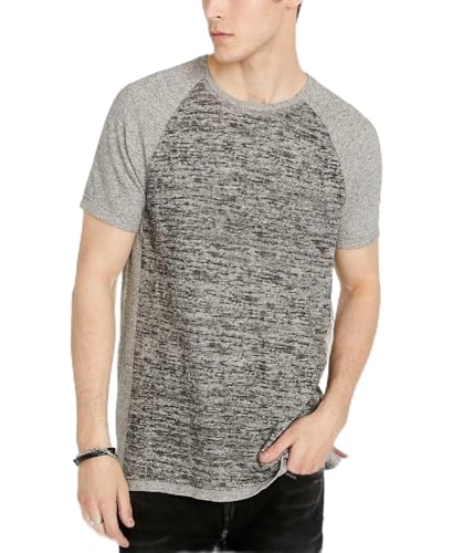 T-shirt raglan Buffalo David Bitton pour homme en taille XL gris chiné