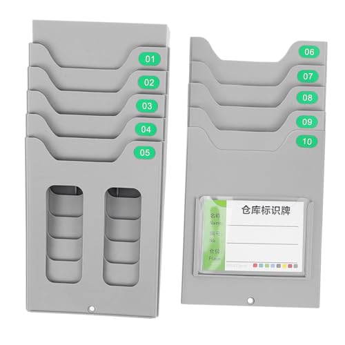 TOGEVAL 物料カードラック 壁掛け式伸縮型社員用カードホルダー 多槽収納フレーム 倉庫 工場 オフィス向け出席管理用品