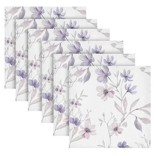 Servilletas de Tela Pack 6 20x20 in Polyester Flores miniatura 2