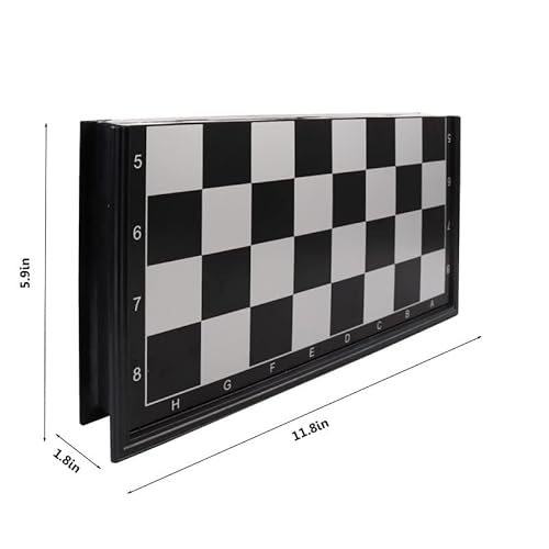 Kaile 3 In 1 Chess Checkers Backgammon Set, Kaile Magnetic Chess Travel Magnet Chess With Folding Case 13 Inch thumb #4