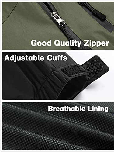 Giisam Tactical Rain Jacket Men Army Green Lightweight Waterproof Shell Jackets Outdoor Hiking Cycling Raincoat Rain Coats #TOP5