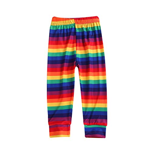Preisvergleich Produktbild Allence Mode Baby MädchenRegenbogen Streifen Hosen Freizeithose