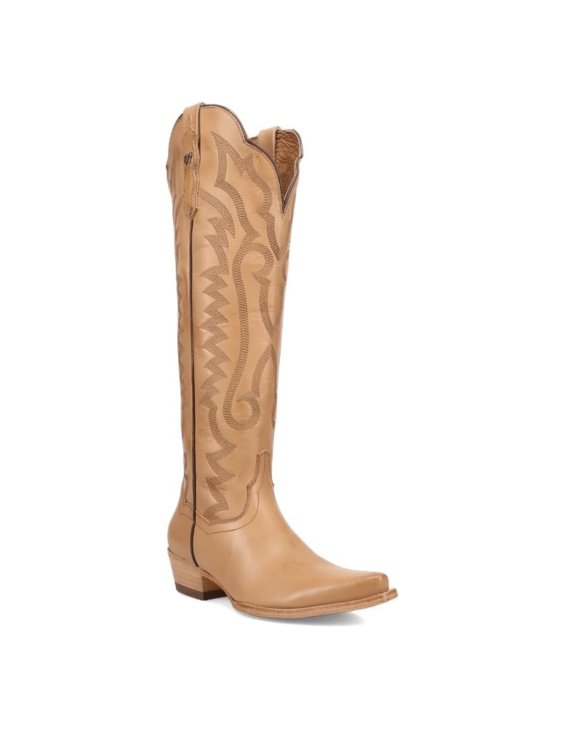 Dan Post Western Boots Womens Heartland Leather Zip Tan DP7105