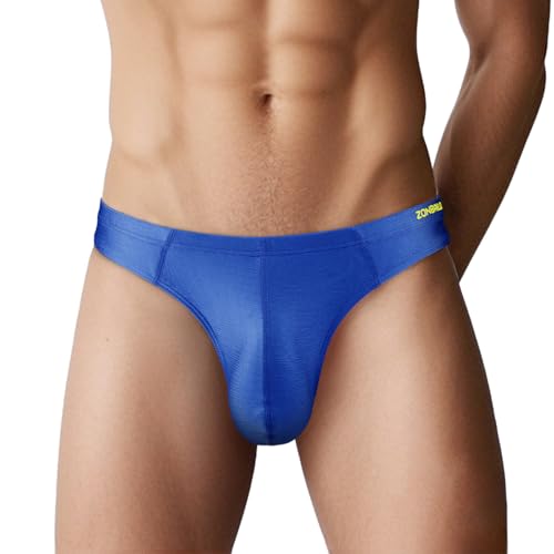 Men‘s Ice Silk Thong Sexy Pouch Bulge G String Underwear in Multiple Colors