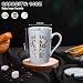 Fathers Day Birthday Gifts Presents for Dad from Daughter Son - World's Best Dad - Funny Daddy Mug with Gold Print, 14Oz Grey Marble Ceramic Coffee Cup, with Lid Spoon Greeting Card, Nice Gift Boxed