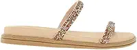 Chinelo Flatform Tira Dupla Brilho Cristal Creme Beira Rio 8488.105