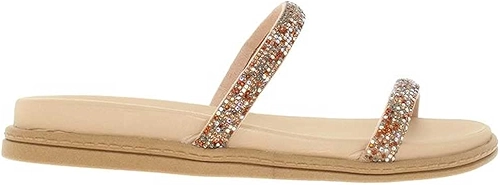 Chinelo Flatform Tira Dupla Brilho Cristal Creme Beira Rio 8488.105