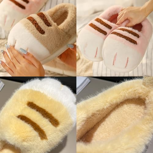 Cat Paw Slippers for Women Fuzzy Plush Indoor House Shoes Cute Animal Claw Design Soft Warm Cozy Non Slip Memory Foam Comfy Footwear for Girls Teens Adults Winter Gift Idea3