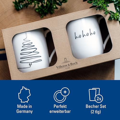 Villeroy & Boch – Statement Tassen Set "Tannenbaum" 2 teilig Weihnachten, Weiß, Schwarz, Spülmaschinenfest, Mikrowellensicher… – Ansicht 5