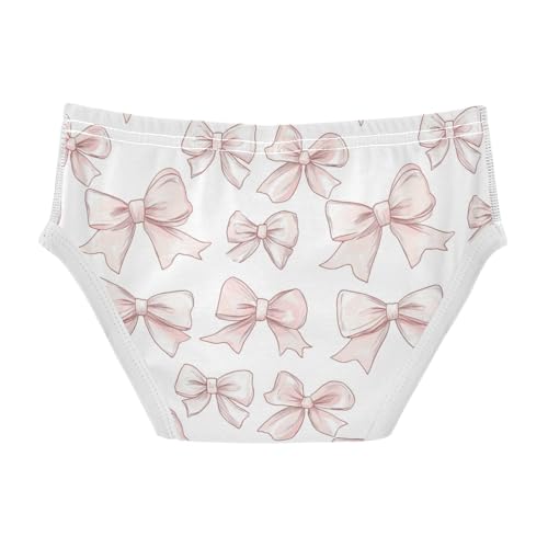 Boys' Exclusive Briefs Toddler Underwear 95% Combed Cotton Boxerbriefs 2T Light Pink Bow Pattern 92