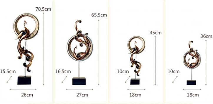 Resin handicrafts, Phoenix Home Decoration Decorations, Living Room Decorations, Wedding Gift Decorations-B||Large