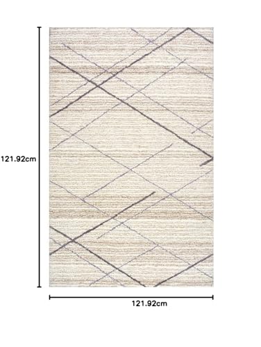 Image of Carpet for Living Room Bedroom Super Soft Anti Skid Hand Made Carpet Size 4X4 Feet Square
