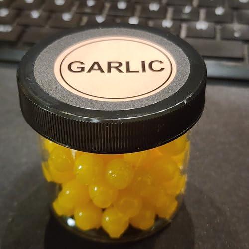 80 10mm Garlic Scented Single Rubber Eggs with Jar - Yellow