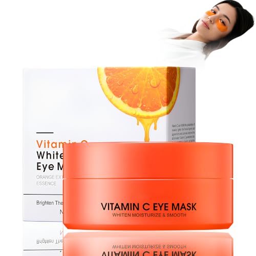 60Pcs Parches Ojos Bolsas y Ojeras, Mascarilla de Colageno, Antiarrugas ParChes Contorno OjOs, Hidratación, Eliminación Bolsas, Hinchazón, Antiarrugas, Anti Edad, Elimina Signos de Fatiga - Naranja