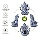 Philodwell Ganesha Elephant Garden Statues: Outdoor Sculptures with Lotus Lights Decor for Patio Lawn Yard Art - Gifts for Mom Grandma