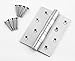 SUYA 2 Pack Heavy Duty Stainless Steel Door Hinges 4x3 Inches Solid Ball Bearing Hinges with 3.0mm Thickness,Quiet and Smooth Fits for Commercial and Residential Use,Brushed Stainless Steel