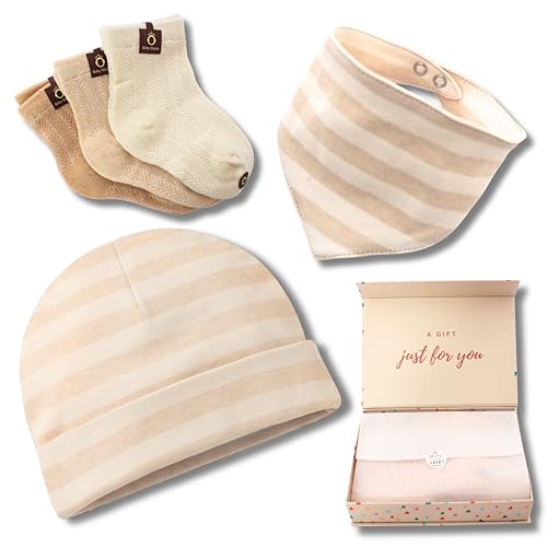 Coffret cadeau de naissance haut de gamme | Premier équipement bébé 100% coton bio
