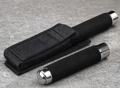 Image of Stainless Steel Self Safety Stick Trekking Poles Foldable Pointer Compact Magical Extendable Wand with Comfortable Grip & Hiking Stick, Extendable Wand with Non-Slip Grip