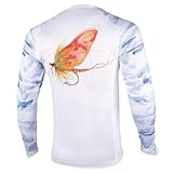 Palmyth Fishing Shirt for Men Long Sleeve Sun Protection UV UPF 50+ T-Shirts with Pocket (Mayfly, Large)