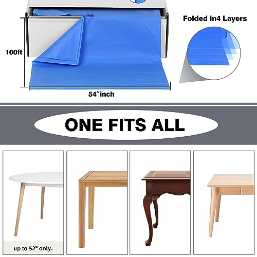 image for Craft And Party, 54 in x 100 feet Plastic Table Cover Roll for Party, 