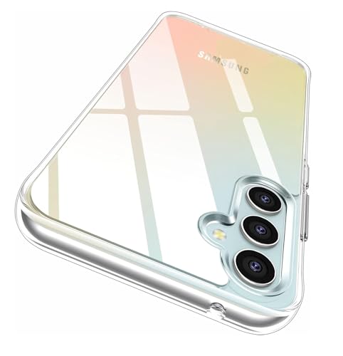 Image of NISHTECH for Samsung Galaxy M34 5G (2024) Premium Transparent Hybrid Soft Slim Dust Proof Back Case Cover Silicone with Camera Protection