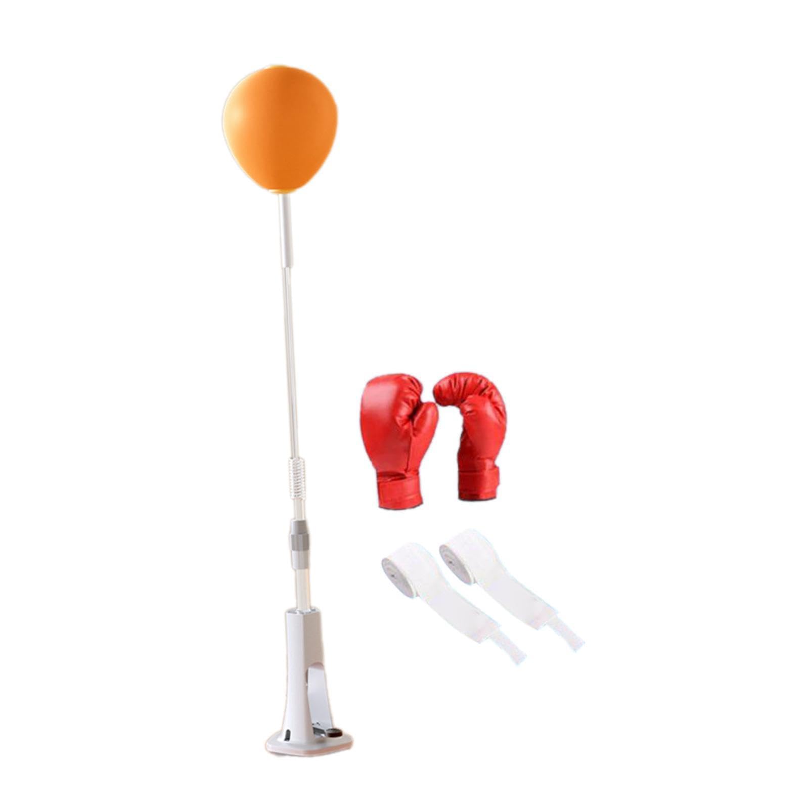 YIJU Punching Bag with Stand Punch Practice with Gloves Gear Portable Fitness Improve Reaction Adjustable Height Boxing Speed Bag, Teens