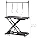 Garvee Electric Dog Grooming Table, Height Adjustable Pet Grooming Table w/Anti-Slip Foot, Dog Grooming Arm, Anti Slip Tabletop & Tool Organizer/Dog Grooming Station, 47 in/Black