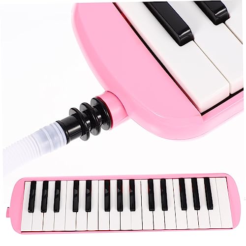 BAZEITFLOW Melodica Profesional de Teclas para Principiantes Instrumento Musical Compacto con Sonido para Estudiantes y Adultos Color Rosa