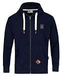 JRC Just Royal Clothing Mens Zipped Fleece Hoodies, Lightweight Casual Zip Up Hooded Sweatshirt Tops with Pockets for Gym & Running (Navy, XL)