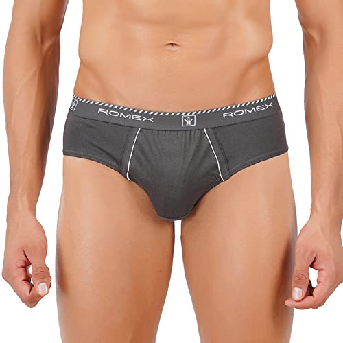 Image of RAMRAJ COTTON Men Pack Of 4 Solid Cotton Briefs | Soft Stretch Outer Elastic Waistband | Comfortable Daily Innerwear