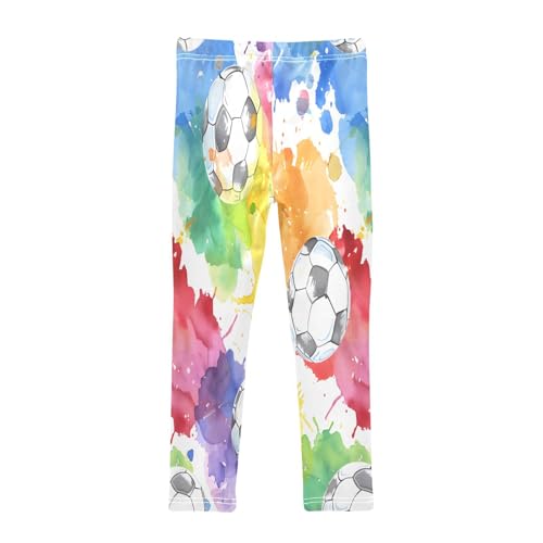 Bolaz Toddler Girls Leggings Printed Yoga Pants Leggings Soccer Watercol for Kids2