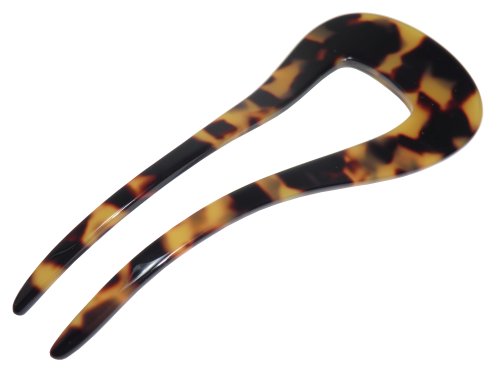 Charles J. Wahba Classic Chignon Hair Pick - Tokyo Tortoise Color - Handmade in FRANCE